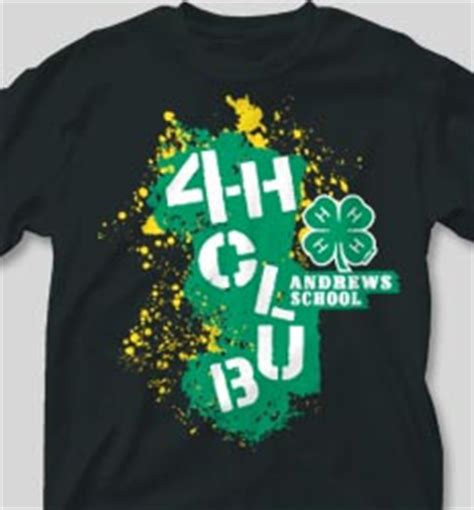 4-H Club T-Shirts - Custom 4-H Logo Shirts FREE Shipping