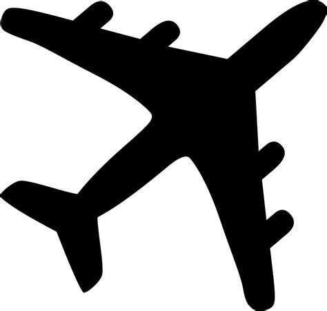 Download - Airplane Silhouette - Transparent Plane Silhouette Png ...