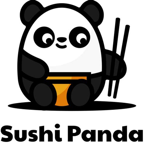 Sushi panda logo vector free download