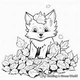 Fall Fox Coloring Pages  Free & Printable sketch template