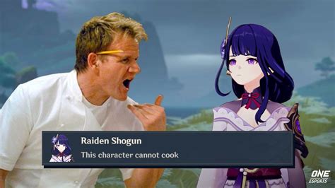 Fan art reimagines Raiden Shogun as Gordon Ramsay's student | ONE Esports