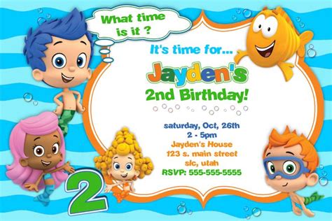 Bubble Guppies Birthday Invitations Ideas – Bagvania FREE Printable ...