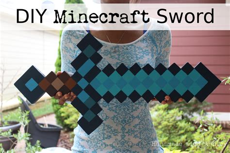 DIY Minecraft Sword (Wooden Sword Tutorial) - Handmade with Ashley