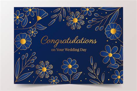 Free Vector | Gradient wedding congratulations card