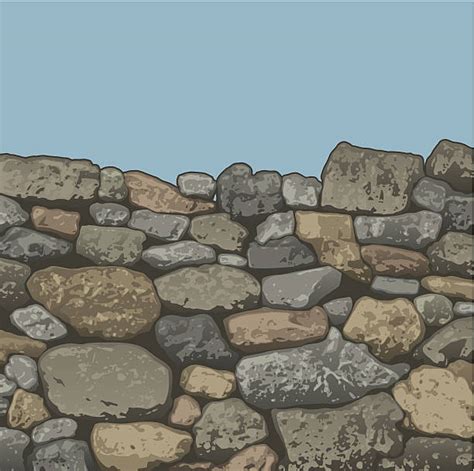 Stone Wall Clip Art, Vector Images & Illustrations - iStock