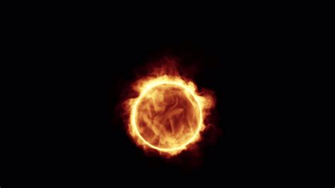 Fire sphere burning energy loop on black background with alpha channel 23148864 Stock Video at ...