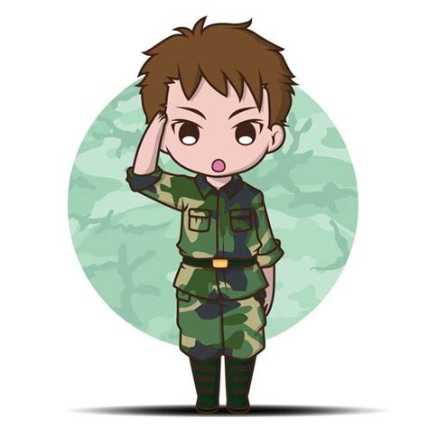 Adorable Cartoon Soldier