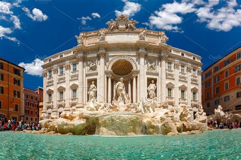 Trevi Fountain or Fontana di Trevi in Rome, Italy | High-Quality Architecture Stock Photos ...