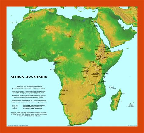 Africa mountains map | Maps of Africa | GIF map | Maps of the World in ...