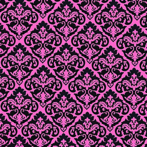 Black And Pink Damask Pattern