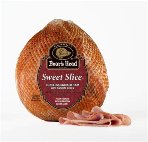 Boar's Head Sweet Slice Boneless Smoked Sliced Ham Fresh Sliced Deli ...