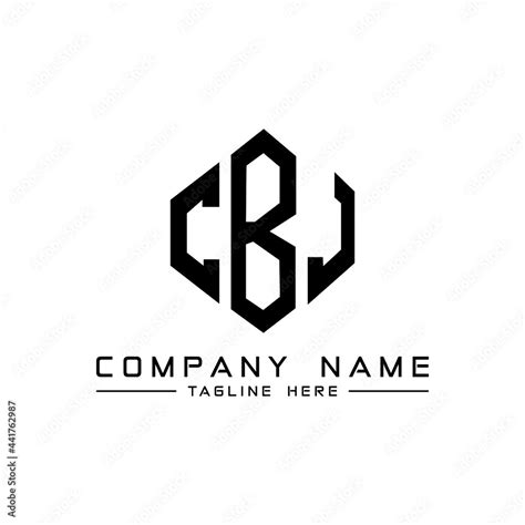 CBJ letter logo design with polygon shape. CBJ polygon logo monogram ...