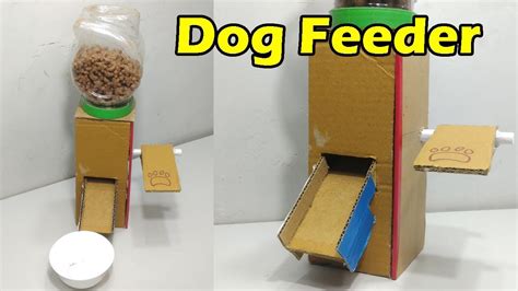 How To Make Dog Feeder at Home | Dog Food Dispenser from Cardboard - YouTube