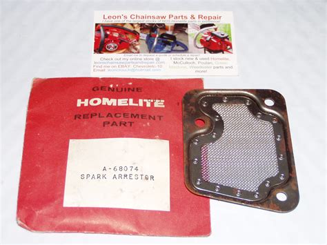 NOS Homelite XL-113, XL-114, XL-122, XL-123 Chainsaw Reed Muffler Spark Arrestor Screen A-68074