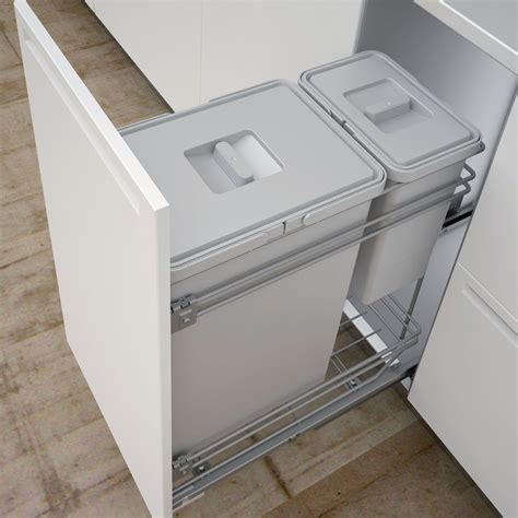 IT Kitchens 300mm Integrated Pull-Out Kitchen Bins, 30L | Departments | DIY at B&Q