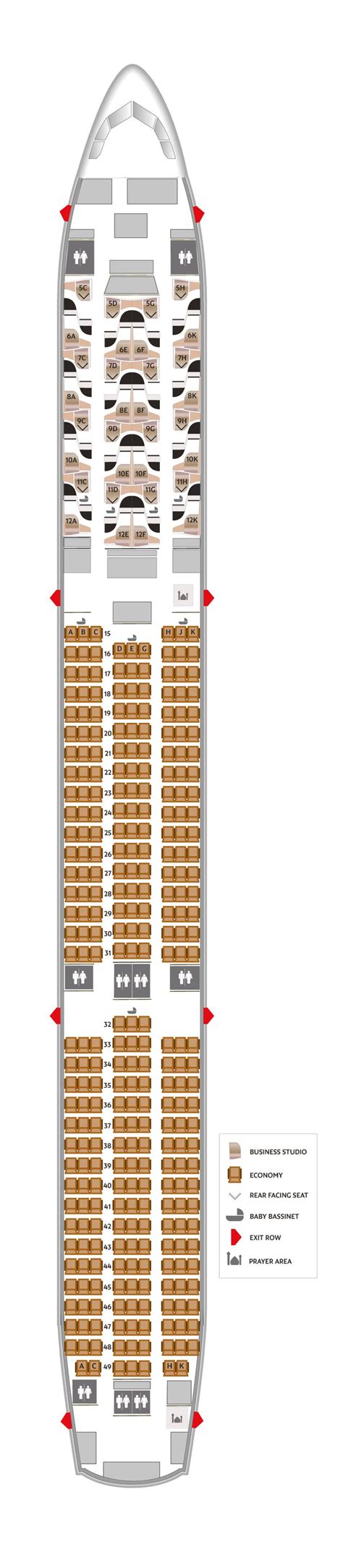 Boeing Dreamliner Seat Map