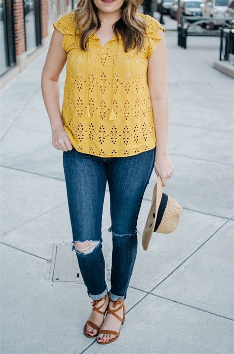 Yellow Top Spring Outfit | By Lauren M