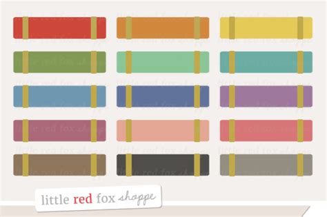 Book Spine Clipart By Little Red Fox Shoppe | TheHungryJPEG