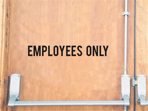 Employees Only Door Decal - Store Decals