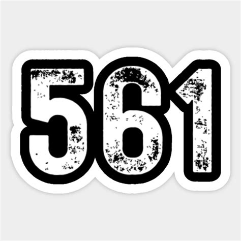 Area Code 561 for Palm Beach County Florida Palm Beach 561 - 561 - Sticker | TeePublic