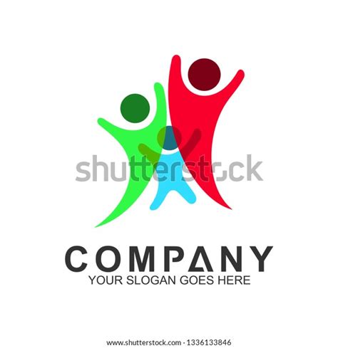 Happy Family Logo Design Template Ready Stock Vector (Royalty Free ...