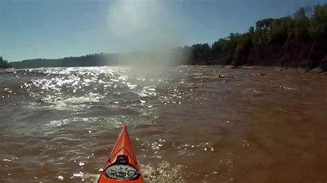 Bay of Fundy Tidal Bore sea kayak surf - YouTube