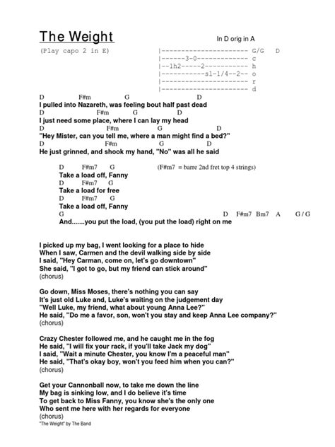 The Weight Chords | PDF