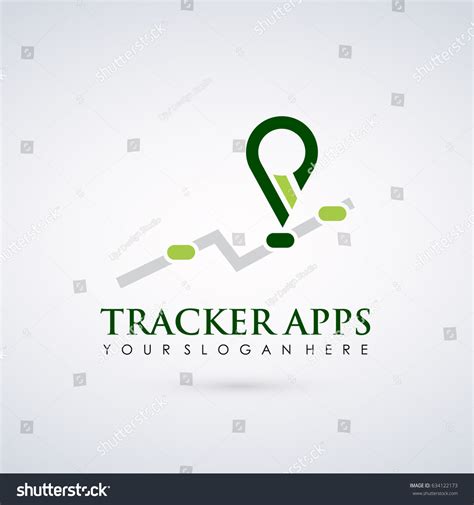 Tracker Apps Logo Template Vector Illustrator Stock Vector (Royalty ...