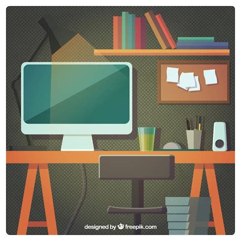 Free Vector | Workplace illustration