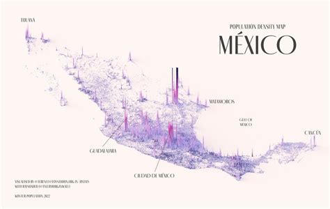 Population density map of México. by... - Maps on the Web