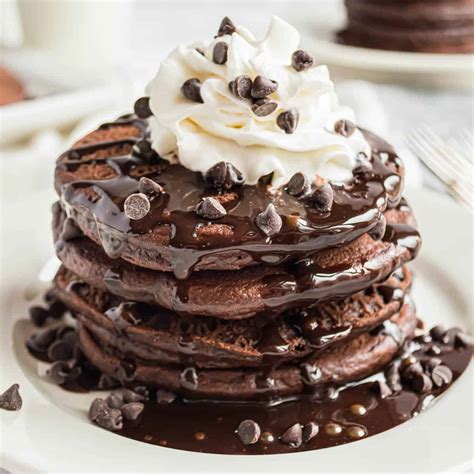 Double Chocolate Whole Wheat Pancakes • Pancake Recipes