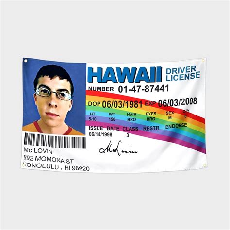 Mclovin ID Flag Fake Driver License Flag 3x5 Feet Banner - Etsy