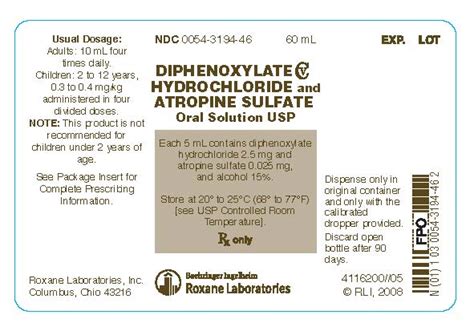 Diphenoxylate and Atropine Liquid - Pictures