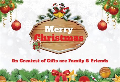 Merry Christmas Greeting Card Template in Publisher, Word, PSD, Pages, Outlook - Download ...