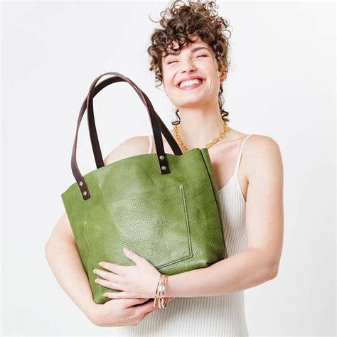 Leather Tote Bag | Portland Leather Goods | Leather tote bag, Tote bag leather, Felt tote bag