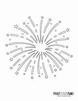 Free Printable Fireworks Coloring Pages sketch template