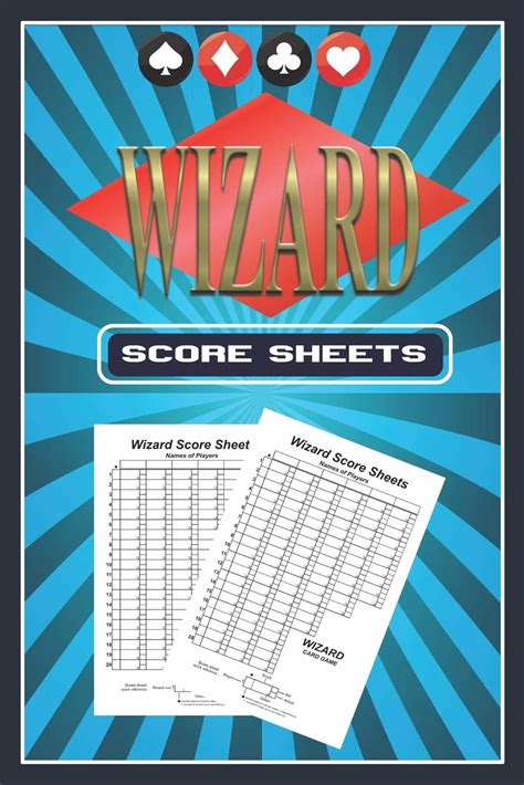 Wizard Score Sheets: Wizard Card Game Score Pads, Wizard Cards Game ...