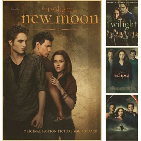 Wall sticker movie poster The Twilight Saga and huntsman Paint Kraft Paper Retro Bar Cafe Living ...