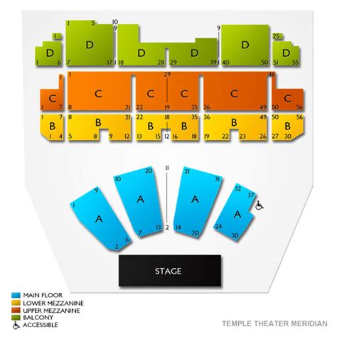 Temple Theater Meridian Seating Chart | Vivid Seats