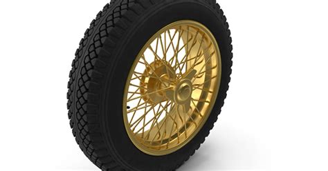 Vintage Spoke Wheel Gold, 3D - Envato Elements