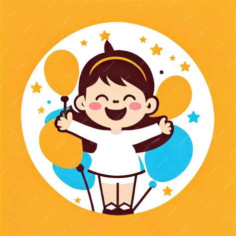 Premium Photo | Happy child digital drawing on color background ...