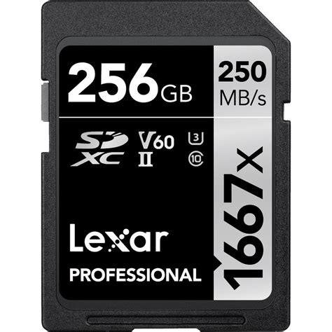 Lexar 256GB Professional 1667x UHS-II SDXC Memory LSD256CBNA1667