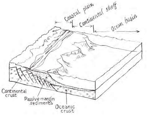 Passive continental margin. | Download Scientific Diagram