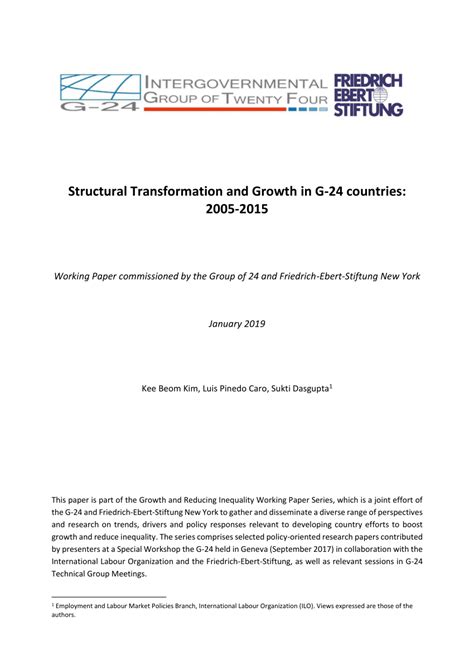 (PDF) Structural Transformation and Growth in G-24 countries: 2005-2015