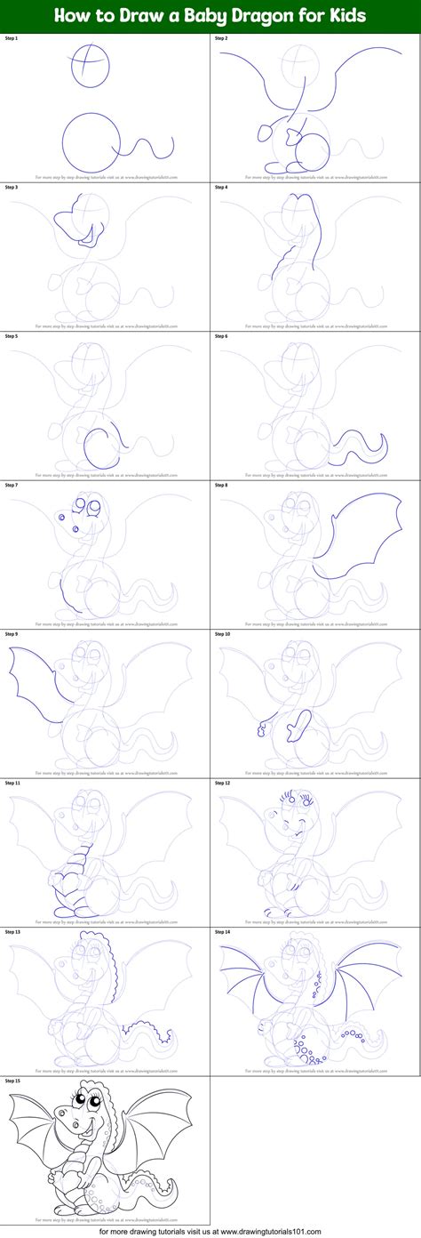 How To Draw Cute Baby Dragon Step By Step Tutorial Cute Dragon | Images and Photos finder