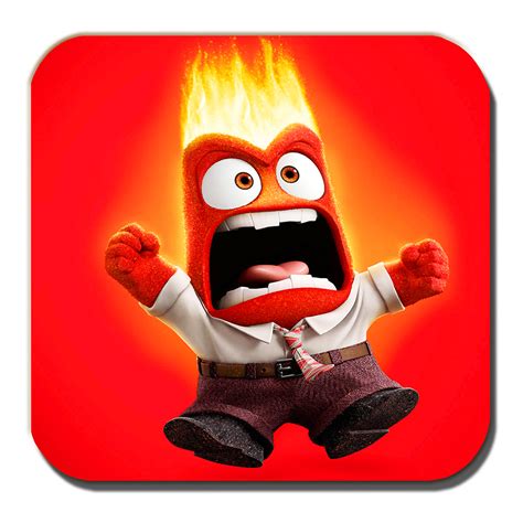 Anger Coaster Inside Out Shouting Cartoon Film Character Red