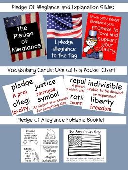 Pledge of Allegiance and Classroom Pledge: Teaching Slide Show and Materials