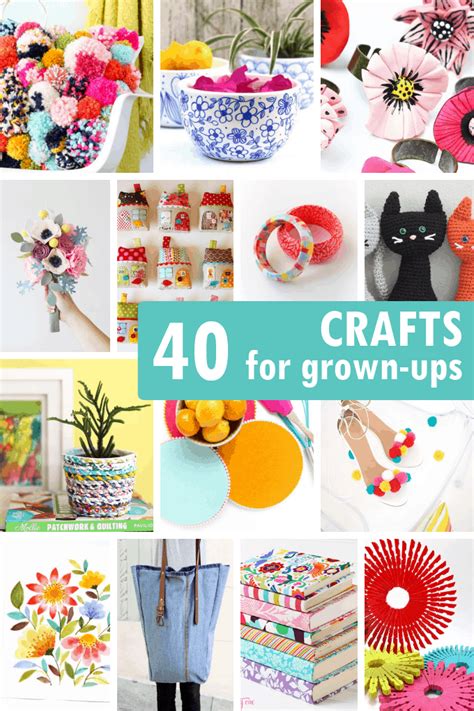 40 CRAFTS FOR ADULTS including jewelry, accessories, home decor.