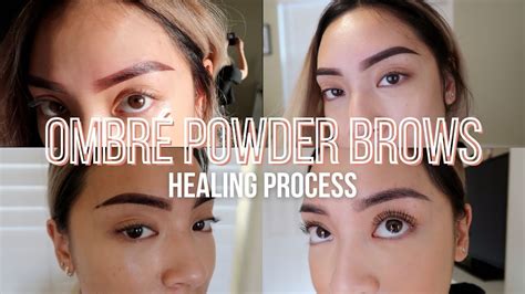 OMBRÉ POWDER BROWS HEALING PROCESS | Skincare Routine - YouTube