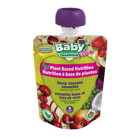 Baby Gourmet Berry Coconut Smoothie Organic Baby Food Puree Plus ...